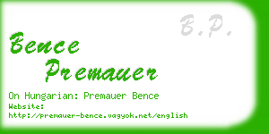 bence premauer business card